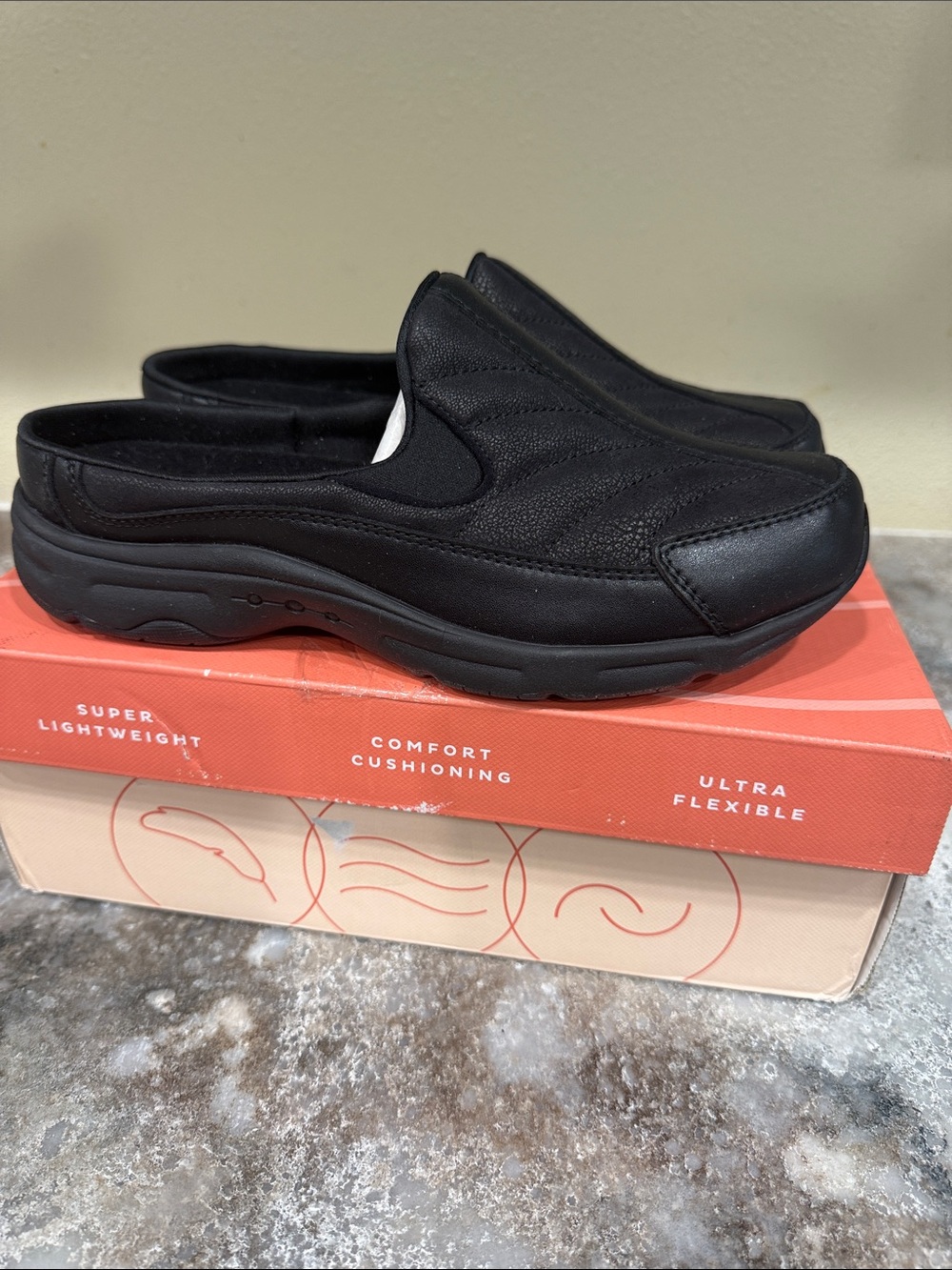 Easy Spirit Black Slip-On Flats - Picture 2 of 4